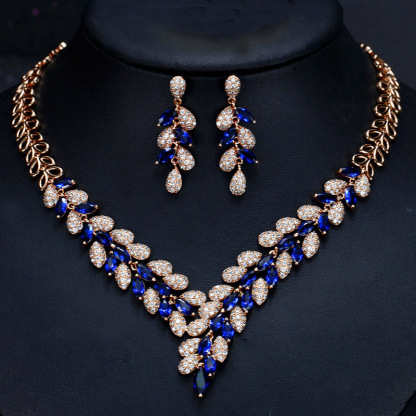 Ladies /Bridal Shiny Zircon Jewelry Sets #JEWLY034