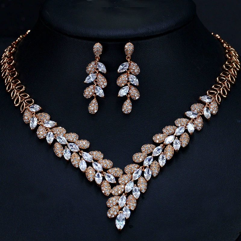 Ladies /Bridal Shiny Zircon Jewelry Sets #JEWLY034