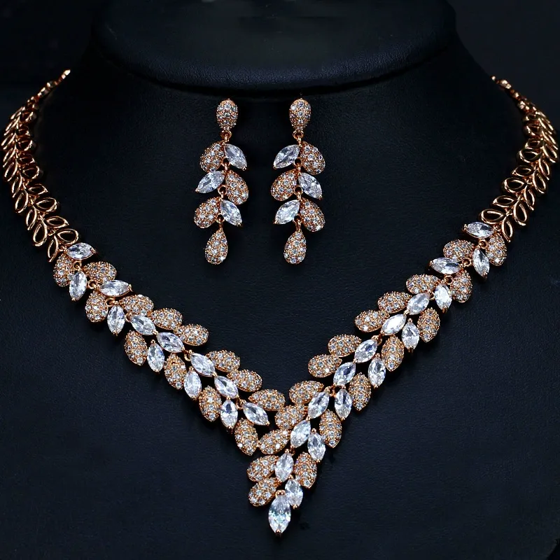 Ladies /Bridal Shiny Zircon Jewelry Sets #JEWLY034