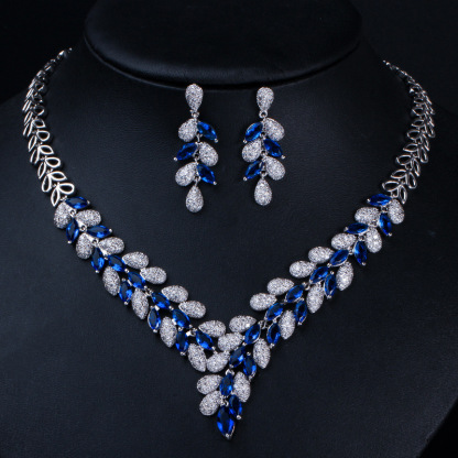 Ladies /Bridal Shiny Zircon Jewelry Sets #JEWLY034