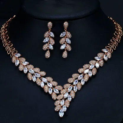 Ladies /Bridal Shiny Zircon Jewelry Sets #JEWLY034