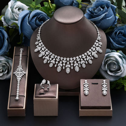 Ladies /Bridal Shiny Zircon Jewelry Sets #JEWLY035
