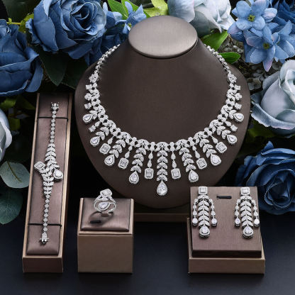 Ladies /Bridal Shiny Zircon Jewelry Sets #JEWLY036