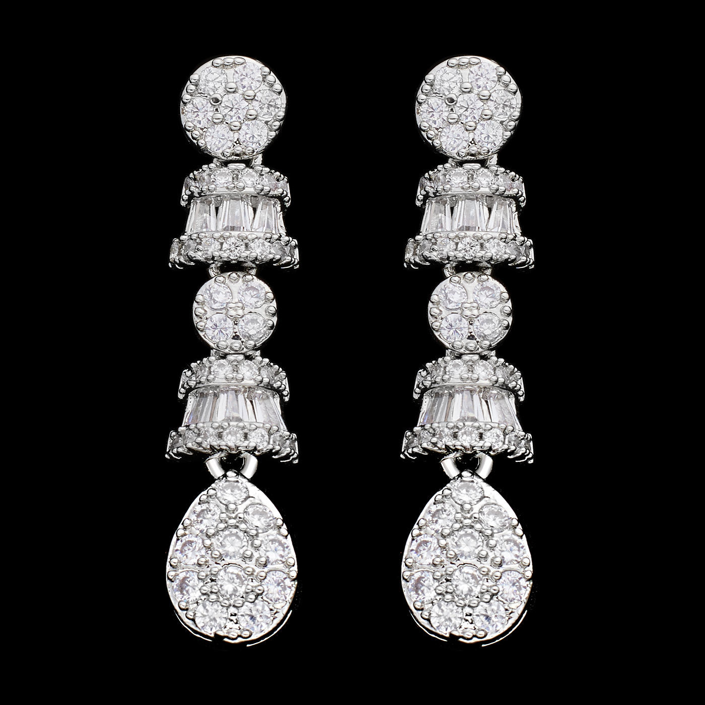 Fashion Ladies /Bridal V-shaped Shiny Zircon Jewelry Sets #JEWLY037