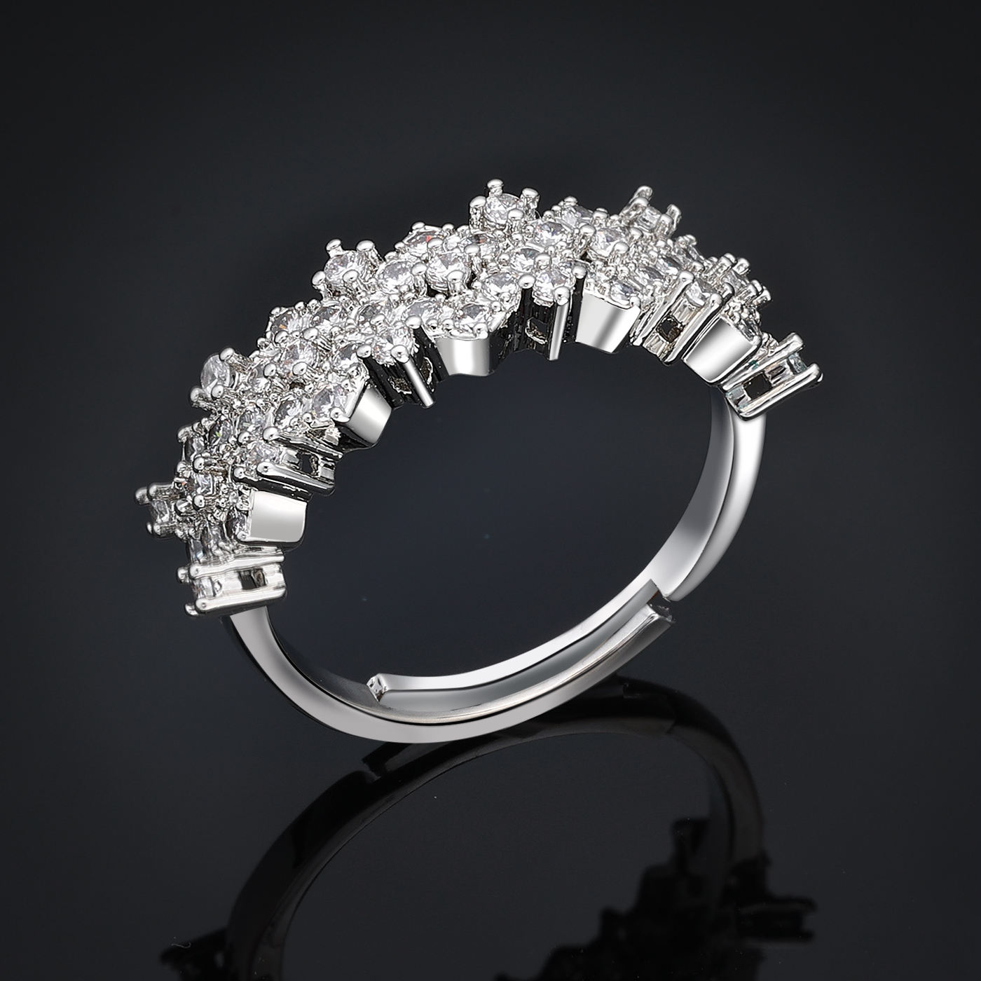Fashion Ladies /Bridal V-shaped Shiny Zircon Jewelry Sets #JEWLY037