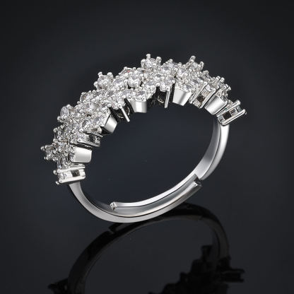 Fashion Ladies /Bridal V-shaped Shiny Zircon Jewelry Sets #JEWLY037
