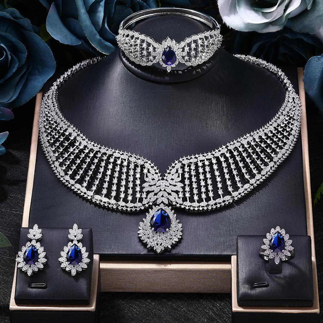 Ladies /Bridal Shiny Zircon Jewelry Sets #JEWLY039