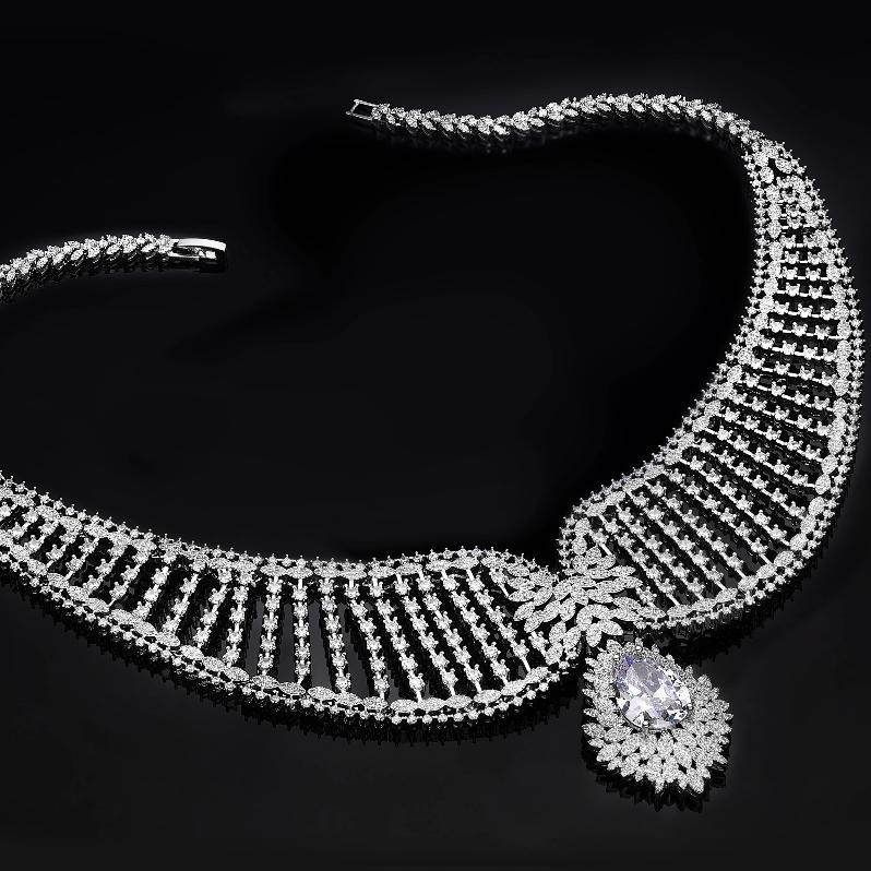Ladies /Bridal Shiny Zircon Jewelry Sets #JEWLY039