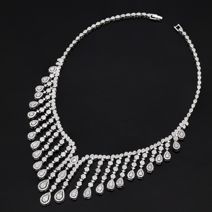 Ladies /Bridal Shiny Zircon Jewelry Sets #JEWLY040