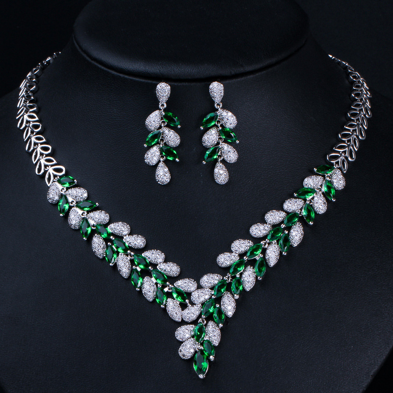 Ladies /Bridal Shiny Zircon Jewelry Sets #JEWLY034