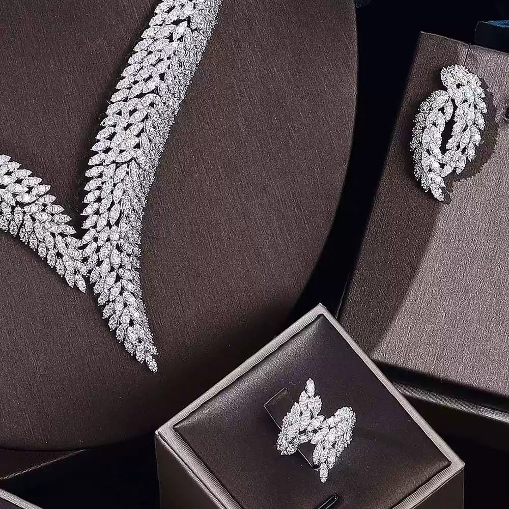 Ladies /Bridal Shiny Zircon Jewelry Sets #JEWLY041