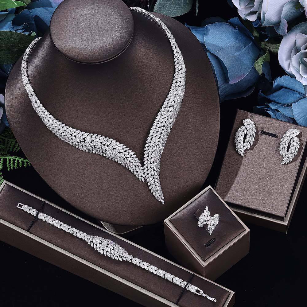 Ladies /Bridal Shiny Zircon Jewelry Sets #JEWLY041
