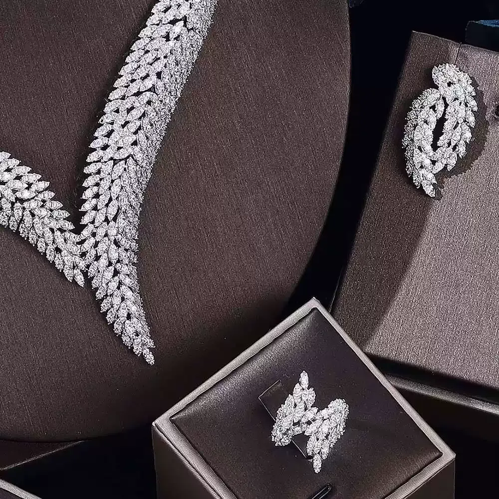 Ladies /Bridal Shiny Zircon Jewelry Sets #JEWLY041