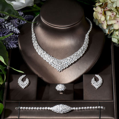 Ladies /Bridal Shiny Zircon Jewelry Sets #JEWLY042