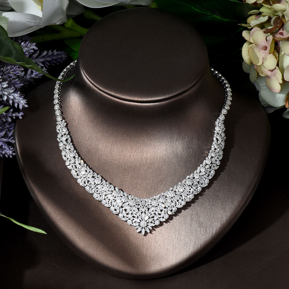 Ladies /Bridal Shiny Zircon Jewelry Sets #JEWLY042