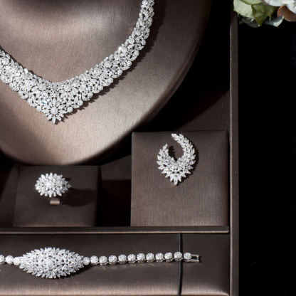 Ladies /Bridal Shiny Zircon Jewelry Sets #JEWLY042