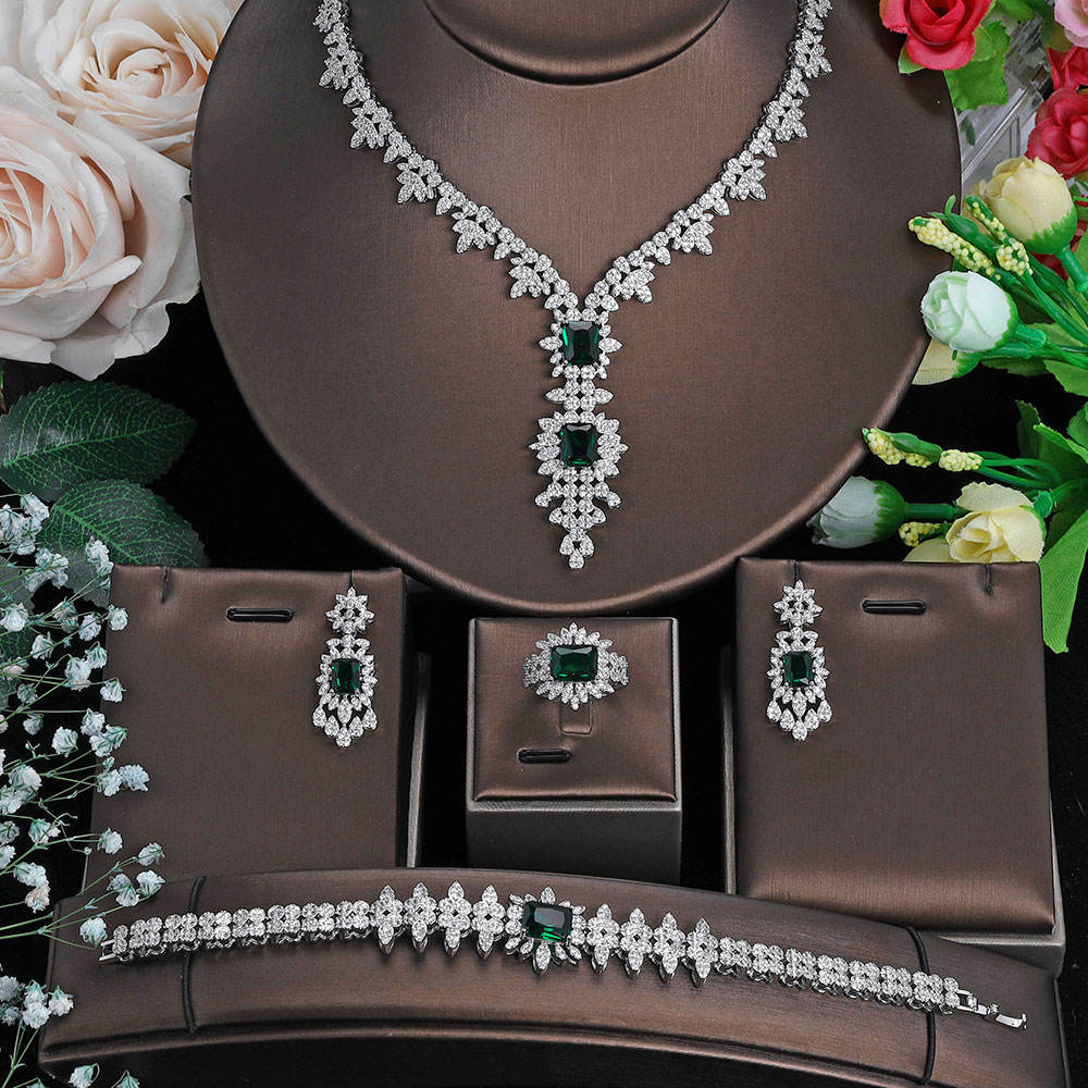 Ladies /Bridal Shiny Zircon Jewelry Sets #JEWLY043