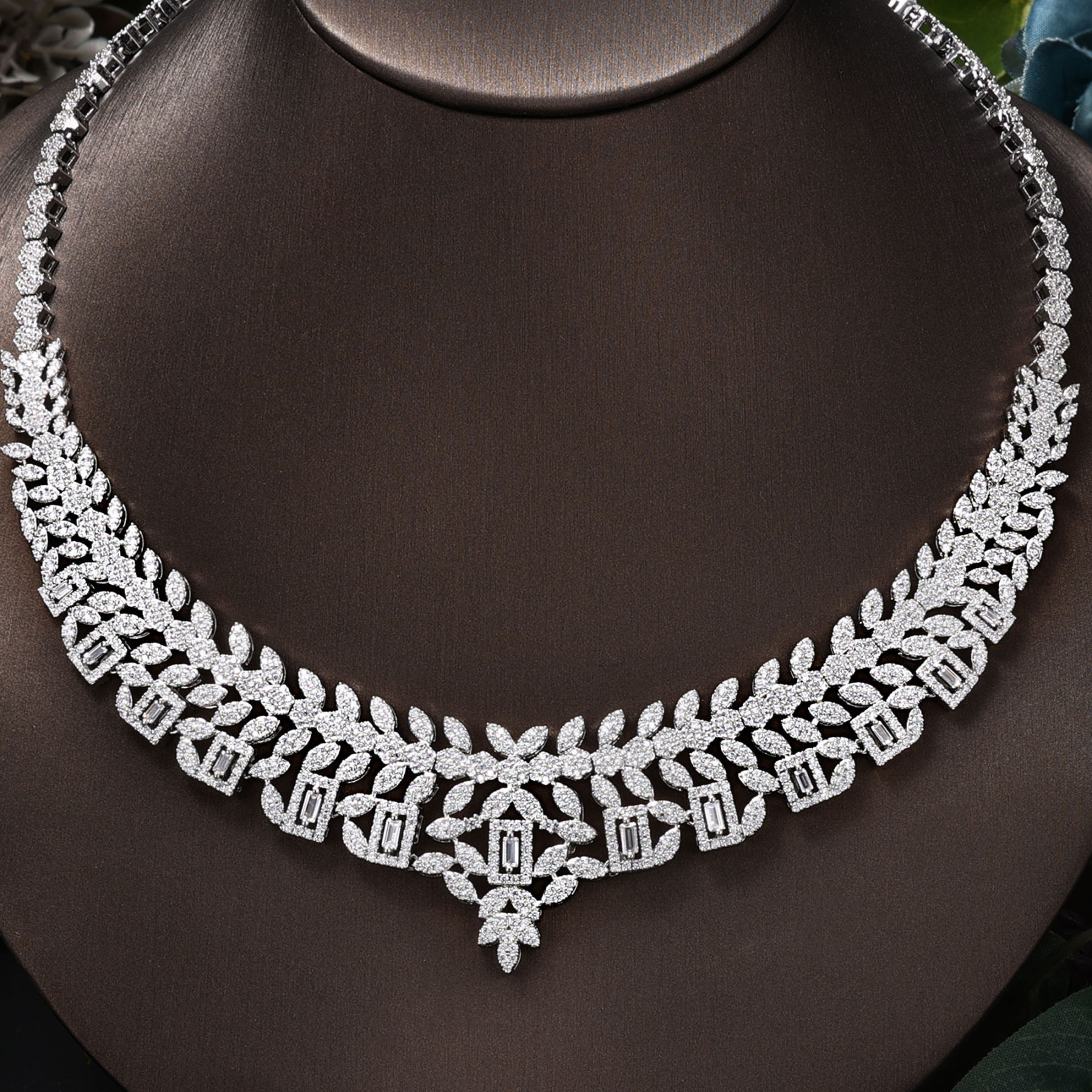 Ladies /Bridal Shiny Zircon Jewelry Sets #JEWLY046