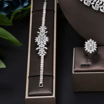 Ladies /Bridal Shiny Zircon Jewelry Sets #JEWLY046