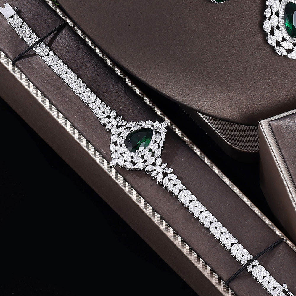 Ladies /Bridal Shiny Zircon Jewelry Sets #JEWLY049