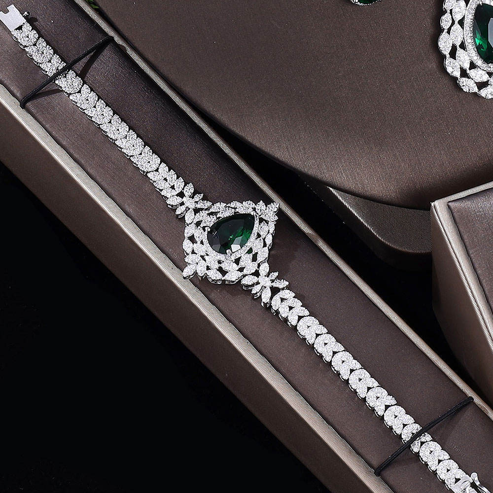 Ladies /Bridal Shiny Zircon Jewelry Sets #JEWLY049