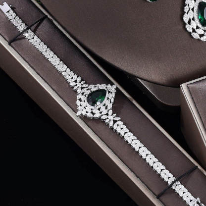 Ladies /Bridal Shiny Zircon Jewelry Sets #JEWLY049