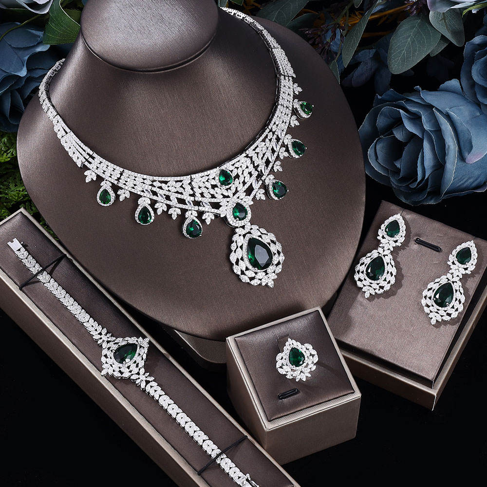 Ladies /Bridal Shiny Zircon Jewelry Sets #JEWLY049