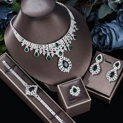 Ladies /Bridal Shiny Zircon Jewelry Sets #JEWLY049