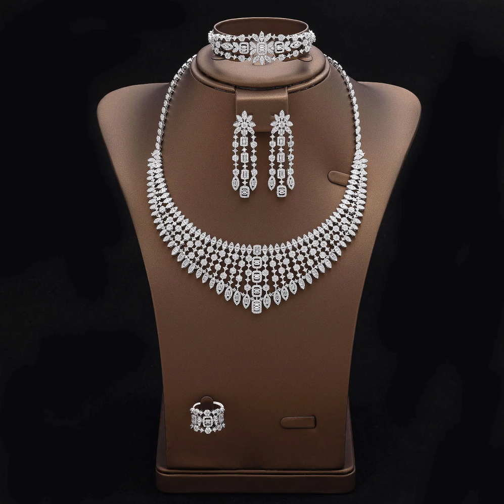 Ladies /Bridal Shiny Zircon Jewelry Sets #JEWLY061