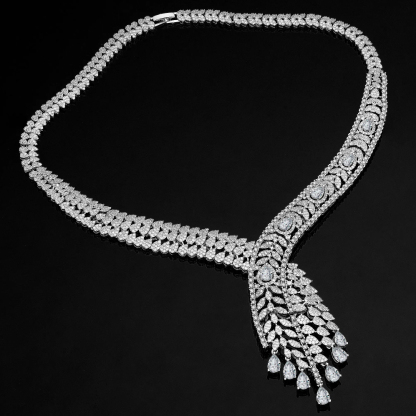 Ladies /Bridal Shiny Zircon Jewelry Sets #JEWLY053