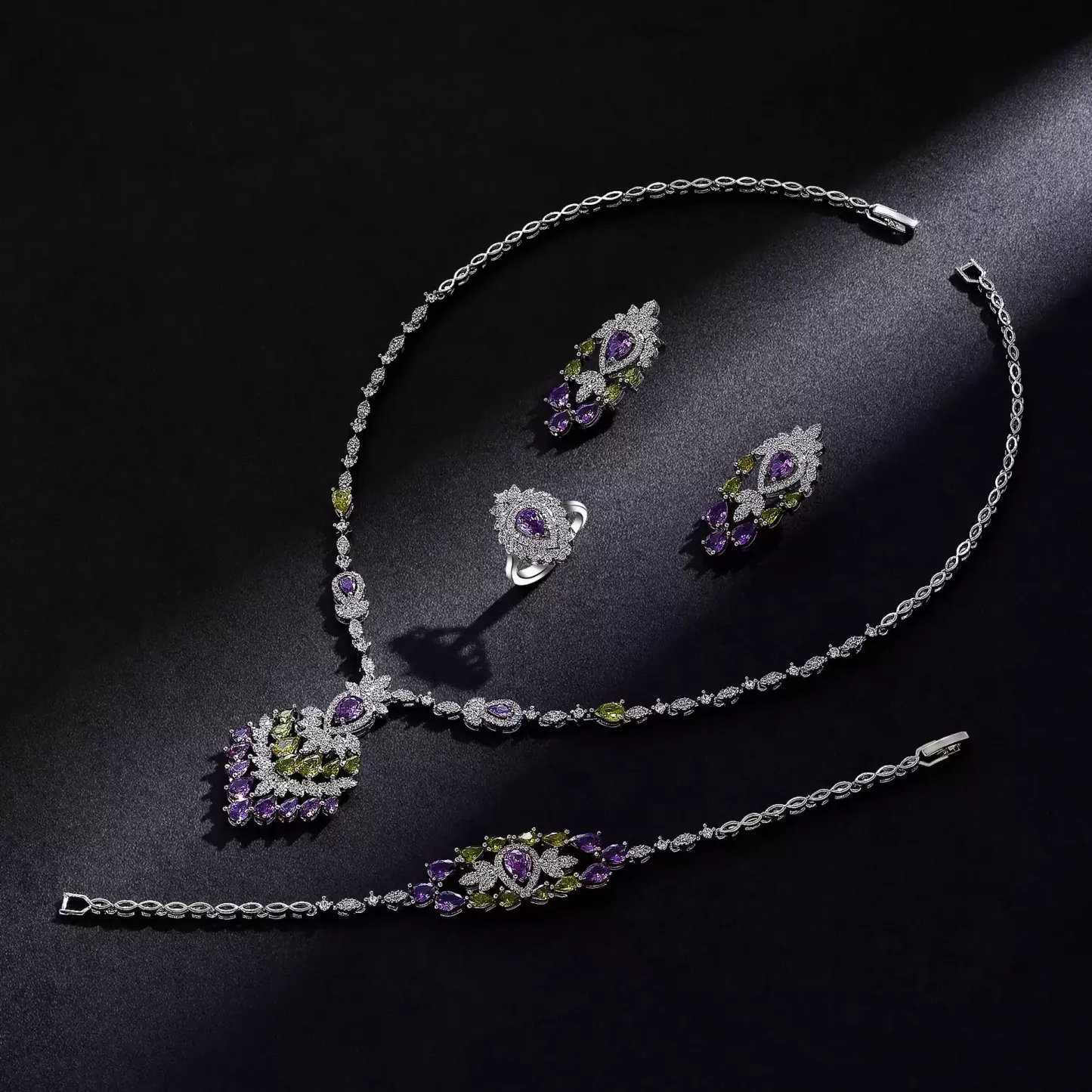 Ladies /Bridal Shiny Zircon Jewelry Sets #JEWLY054