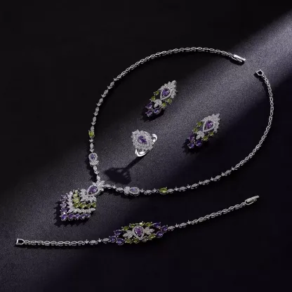 Ladies /Bridal Shiny Zircon Jewelry Sets #JEWLY054