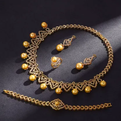 Ladies /Bridal Shiny Zircon Jewelry Sets #JEWLY056