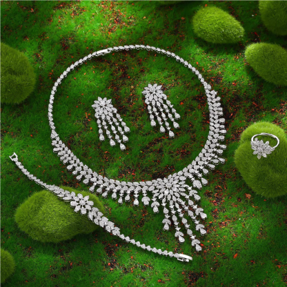 Ladies /Bridal Shiny Zircon Jewelry Sets #JEWLY057