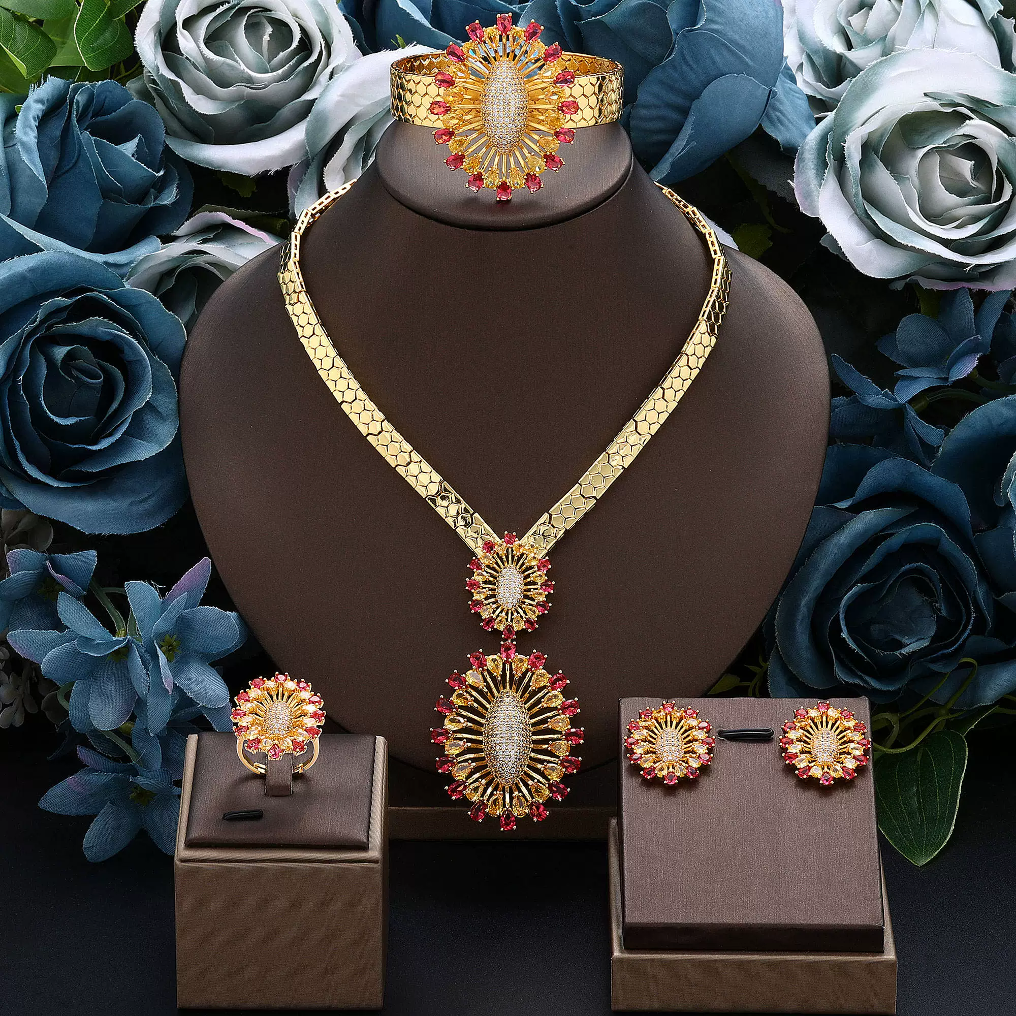 Ladies /Bridal Necklaces Earrings Jewelry Sets #JEWLY058