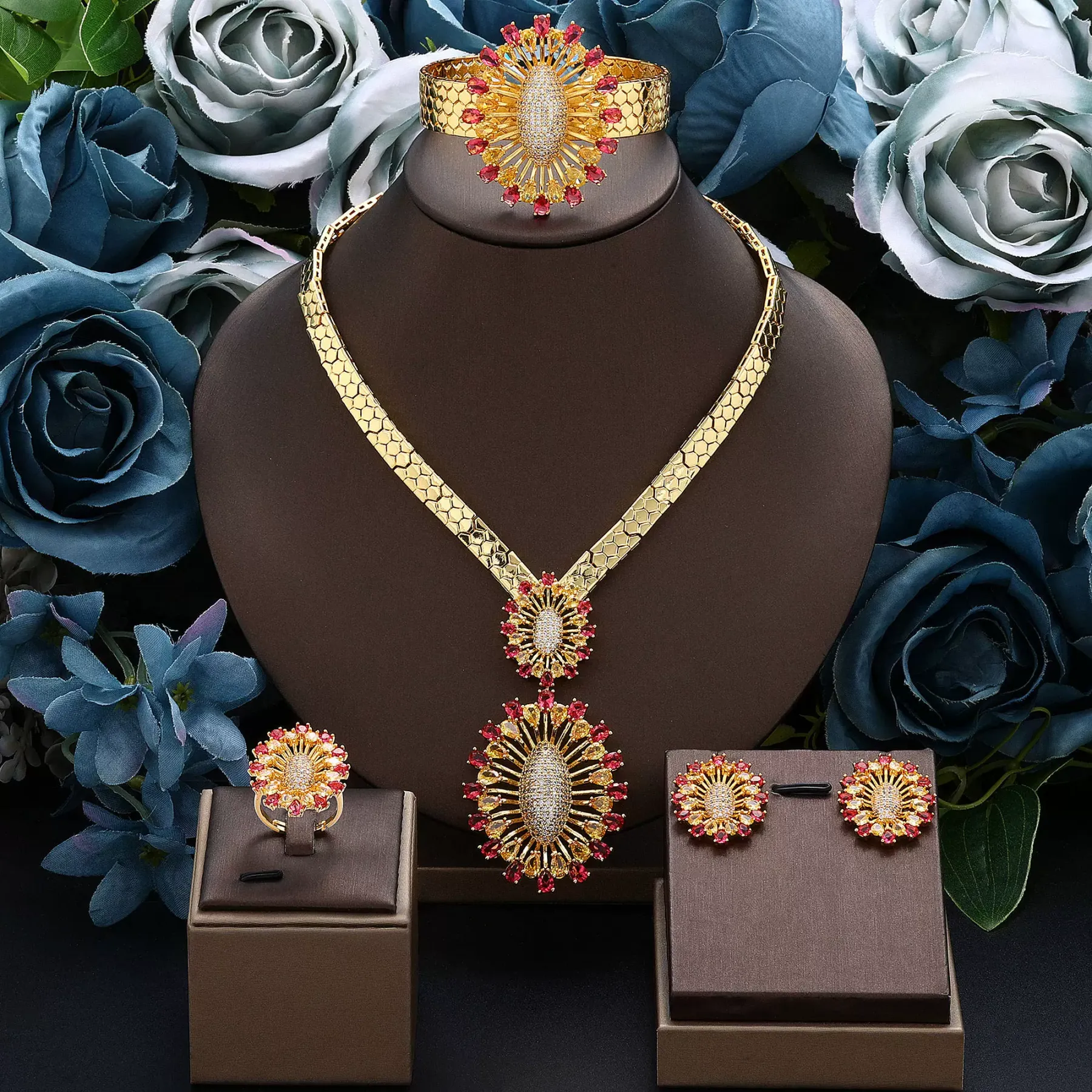 Ladies /Bridal Necklaces Earrings Jewelry Sets #JEWLY058