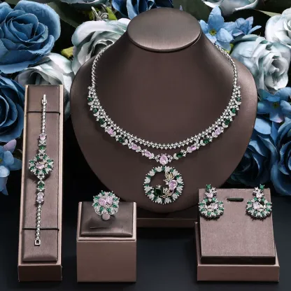 Ladies /Bridal Shiny Zircon Jewelry Sets #JEWLY059