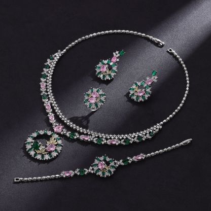 Ladies /Bridal Shiny Zircon Jewelry Sets #JEWLY059