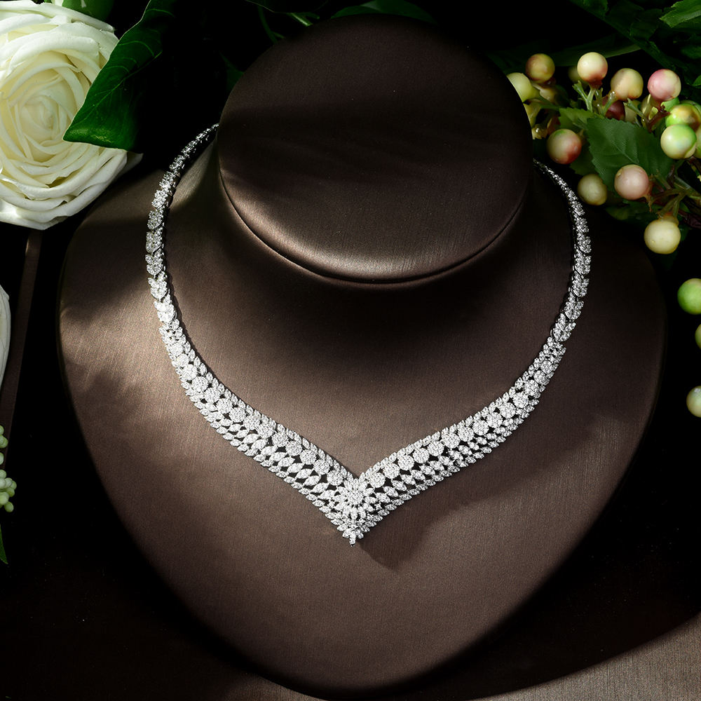 Ladies /Bridal Shiny Zircon Jewelry Sets #JEWLY060