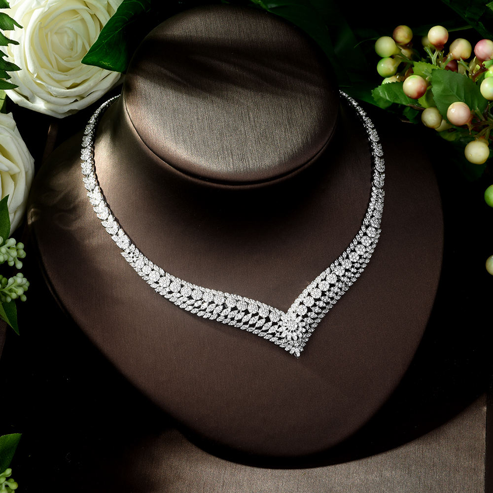 Ladies /Bridal Shiny Zircon Jewelry Sets #JEWLY060