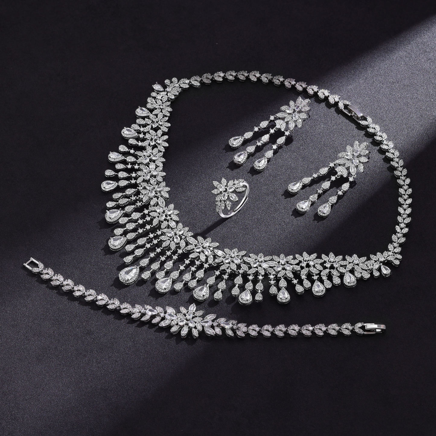 Ladies /Bridal Shiny Zircon Jewelry Sets #JEWLY063