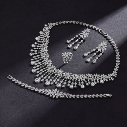 Ladies /Bridal Shiny Zircon Jewelry Sets #JEWLY063