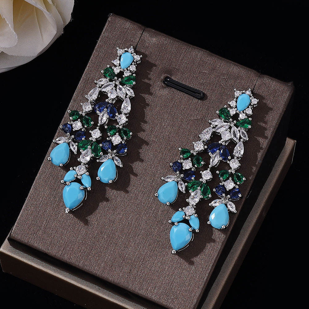 Ladies /Bridal Shiny Zircon Jewelry Sets #JEWLY065