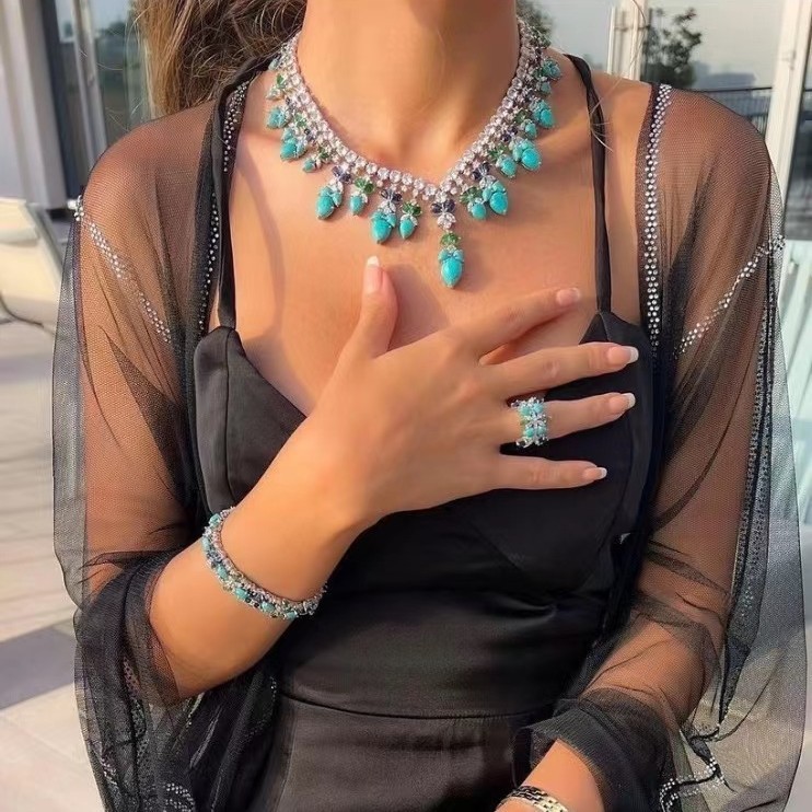 Ladies /Bridal Shiny Zircon Jewelry Sets #JEWLY065