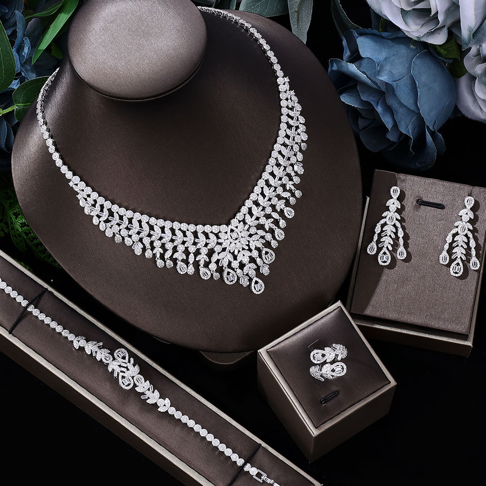Ladies /Bridal Shiny Zircon Jewelry Sets #JEWLY066