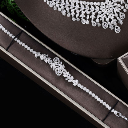 Ladies /Bridal Shiny Zircon Jewelry Sets #JEWLY066