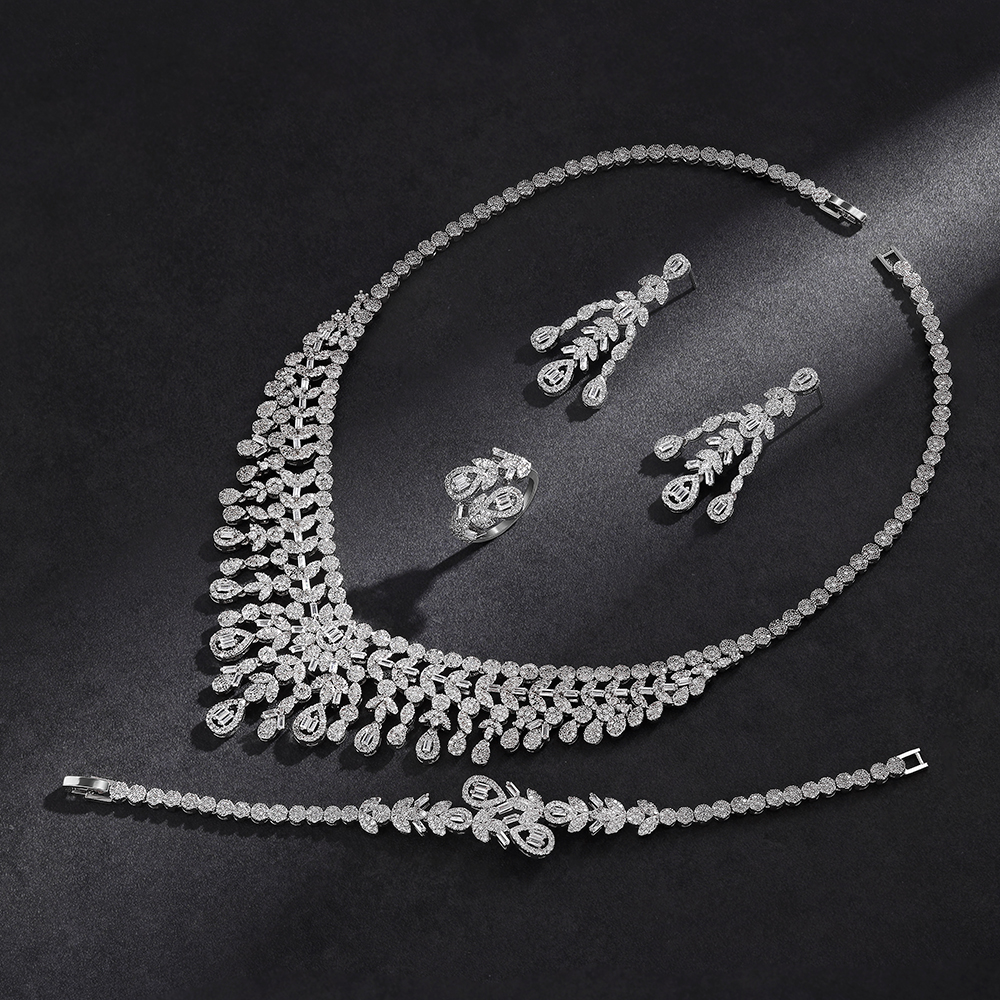 Ladies /Bridal Shiny Zircon Jewelry Sets #JEWLY066