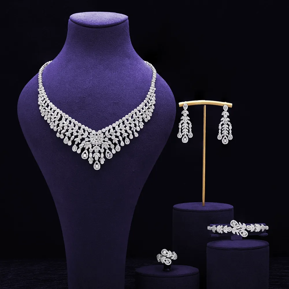 Ladies /Bridal Shiny Zircon Jewelry Sets #JEWLY066