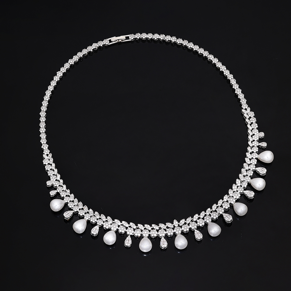 Ladies /Bridal Shiny Zircon Jewelry Sets #JEWLY067