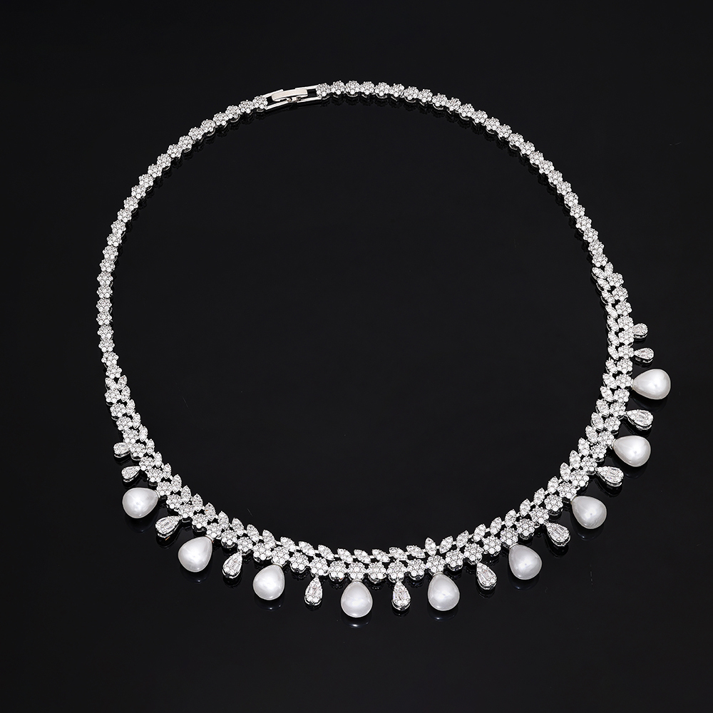 Ladies /Bridal Shiny Zircon Jewelry Sets #JEWLY067